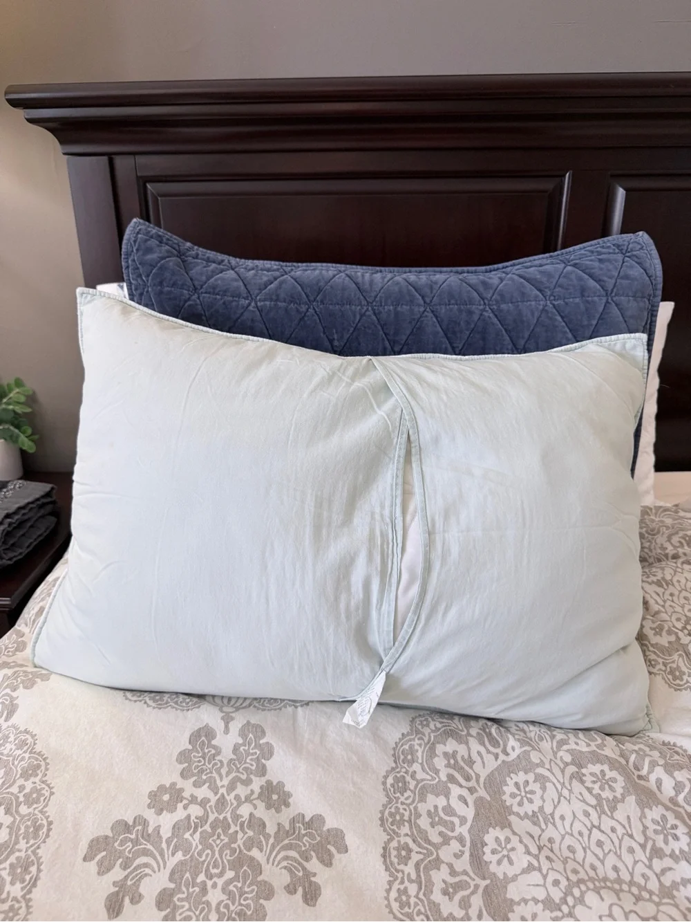 C&F Home Quilted Striped Standard Pillow Sham Pale Green